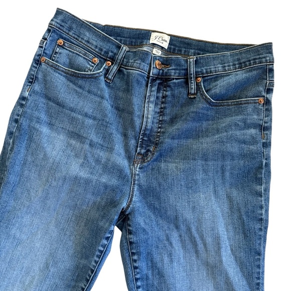 J Crew Blue Denim Jeans 10” High-Rise Toothpick size 32 - Picture 2 of 10